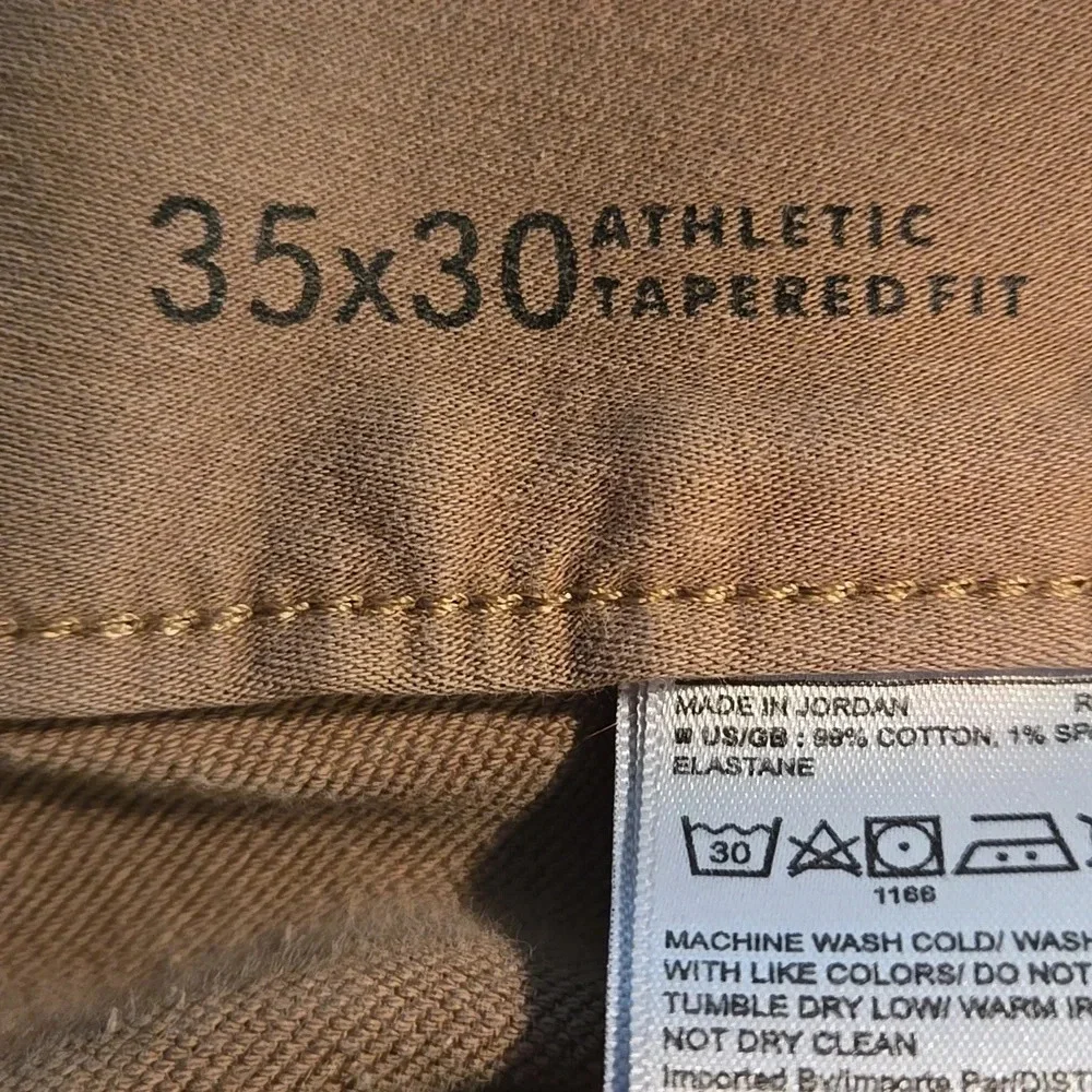 Banana Replublic Traveler Athletic Tapered Fit Khaki Jeans 5 pkt Men 36Wx27L